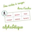 Des Cartes Ranger Dans L Ordre Alphab Tique Lutin Bazar