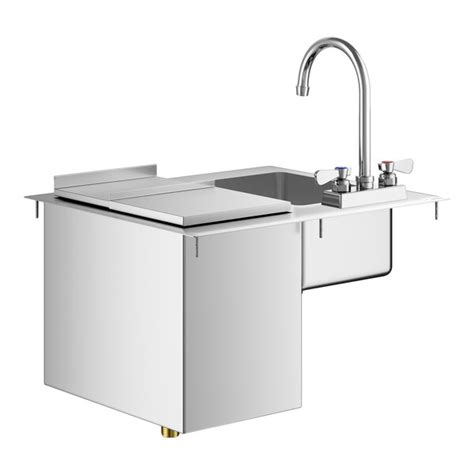 Regency 21 X 18 Stainless Steel Drop In Hand Sink With Faucet And Ice Bin