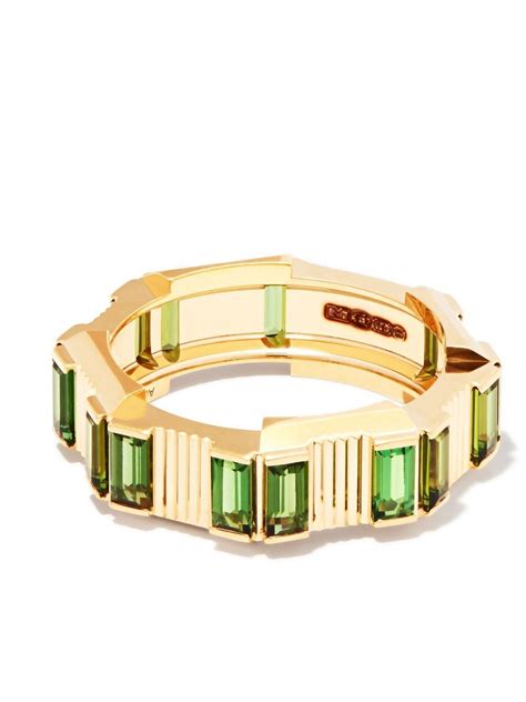 Gucci 18k Yellow Link To Love Tourmaline Ring Gold Editorialist