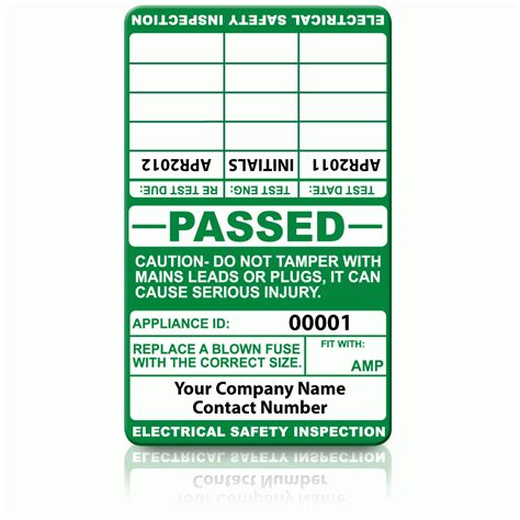 Personalised Portable Appliance Cable Wrap Test Label | Label Bar