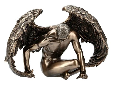 WINGED NUDE MALE Angel Based On Hands Cold Cast Bronze Resin Statue Sculpture PicClick UK