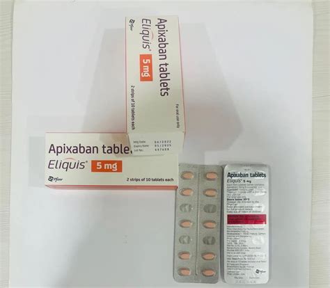 Eliquis 5 Mg Tablets Apixaban At Rs 550 Stripe Apixaban Tablet In