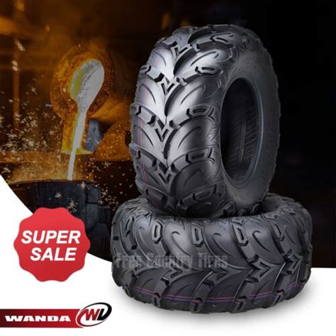 Set 2 Premium Wanda Atv Utv Tires 25x10 12 25x10x12 8pr Mud Sling Ebay