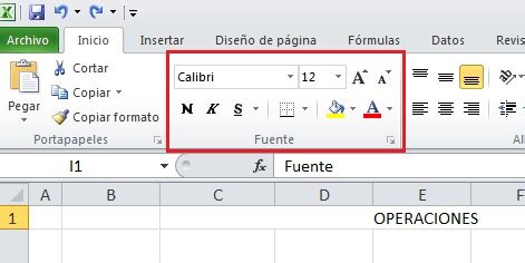 Excel Formato De Fuentes Inform Tica Cotidiana