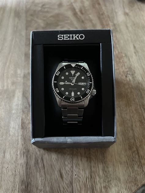 Seiko 5 Sports Watch Srpk29 Black Ebay