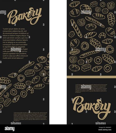 Bakery Flyer Template Design Element For Package Banner Flyer Card