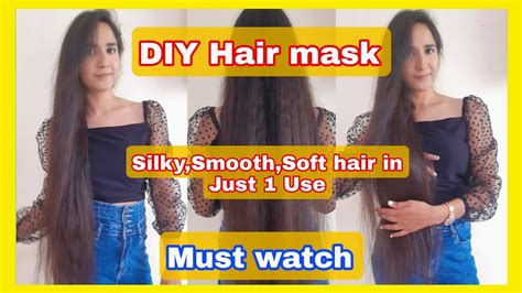 Hair Mask For Dry And Frizzy Hair Silky And Shiny Hair In Just 1 Use Homemade Hairmask For