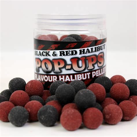 PROELITE BAITS POP UPS BLACK RED HALIBUT 14mm