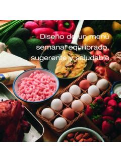 Diseño de un menú semanal equilibrado sugerente y saludable dise 241