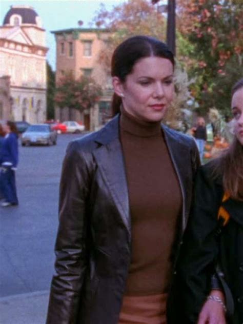 Gilmore Girls Lorelai Gilmore Black Leather Blazer - New American Jackets