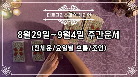 타로주간운세 8월29일~9월4일 운세 Youtube