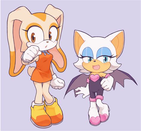 Rouge The Bat And Cream The Rabbit Sonic Drawn By Robot Pixiv