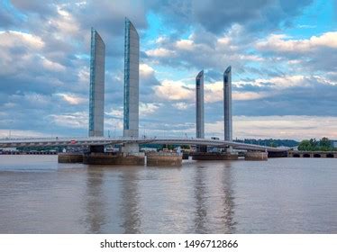 View Modern Bridge Garonne River Bordeaux Stock Photo 1496712866 | Shutterstock