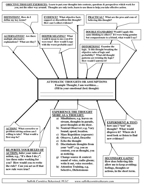 20++ Cognitive Behavioral Therapy Worksheets – Worksheets Decoomo