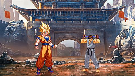 GOKU VS RYU VERY HARD THE CRAZIEST FIGHT ON EARTH YouTube