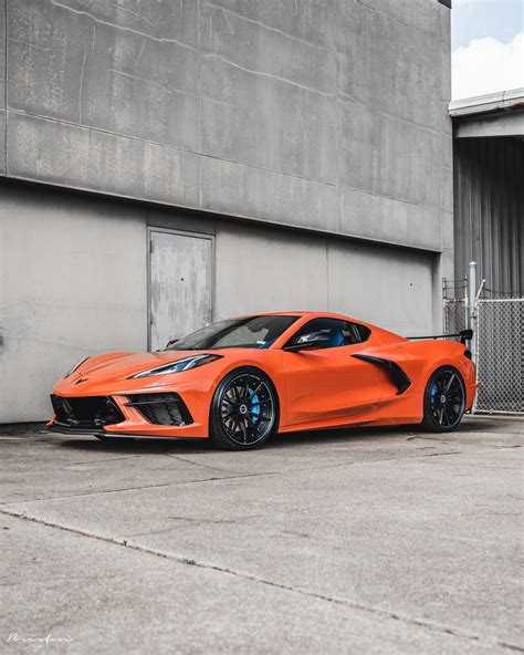 Chevrolet Corvette C8 Stingray Orange Brixton Forged R11 R Wheel Wheel Front