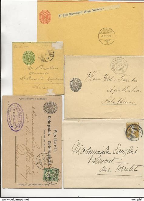 Entiers Postaux Suisse Lot De Entiers Postaux Annee A