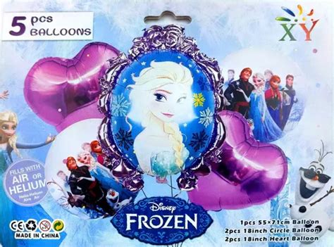 Bouquet Globos Frozen Morado Espejo Princesa Hielo MercadoLibre