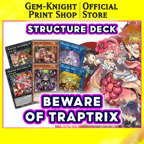 Bài In Bộ bài Yugioh Structure Deck Beware of Traptrix Shopee