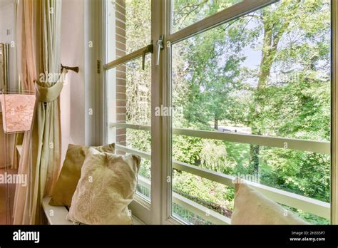 Beautiful Window Design In A Modern House Stock Photo Alamy