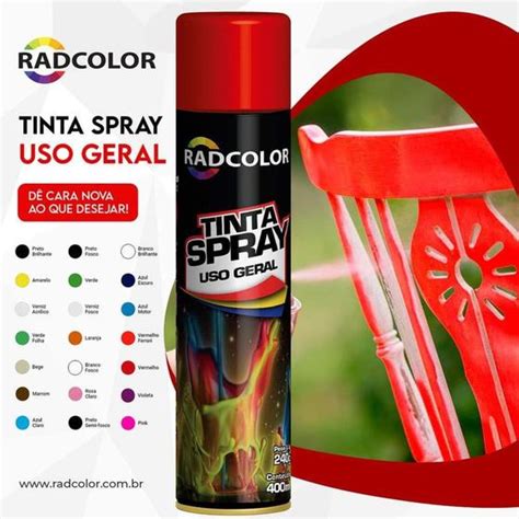 Tinta Spray Radcolor Ml Tinta Spray Para Parede Madeira A O