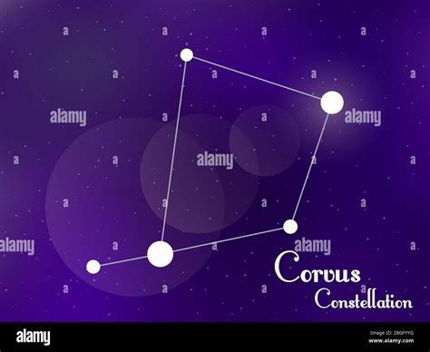 Corvus Constellation Starry Night Sky Cluster Of Stars Galaxy Deep