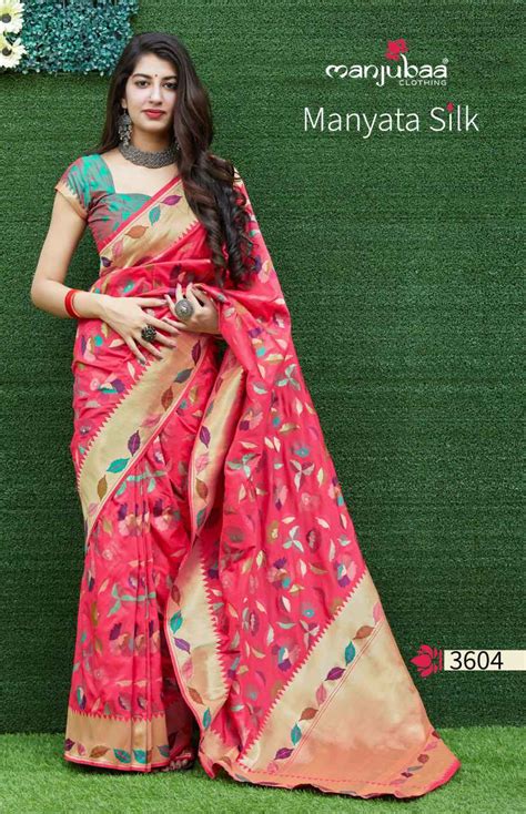 Manjuba Manyata Silk Exclusive Weaving Saree Dealer