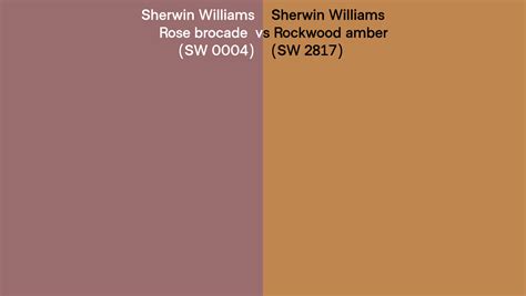 Sherwin Williams Rose Brocade Vs Rockwood Amber Side By Side Comparison