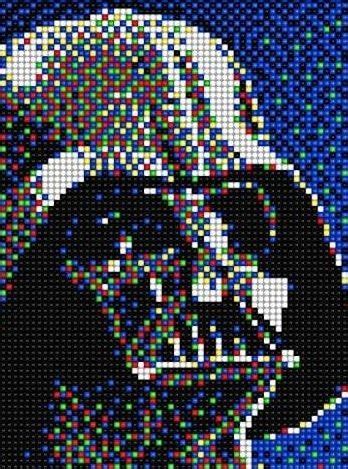 Darth Vader Pixel Art | Cross stitch art, Pixel art, Minecraft pixel art