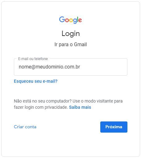 Como Acessar O E Mail Google Workspace