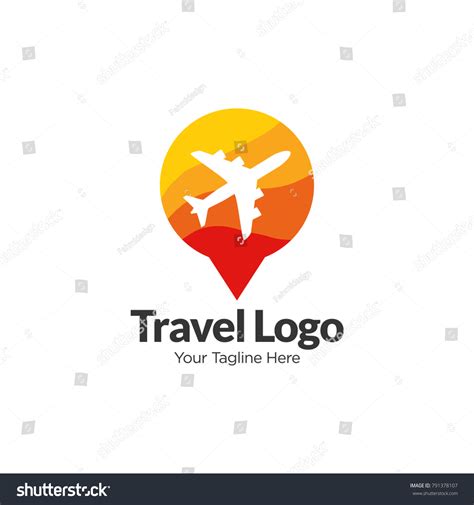 Sun Travel Logo Design Template Stock Vector Royalty Free 791378107