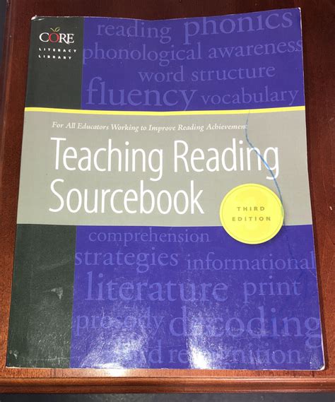 Teaching Reading Sourcebook Core Literacy Library By Honig Bill