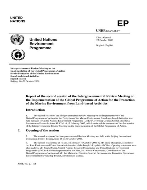 Ep United Nations Environment