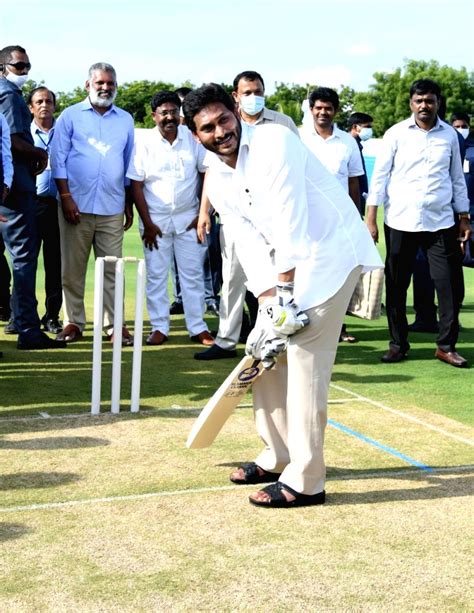 Ap Chief Minister Ys Jagan Mohan Reddy Playing Cricket Part Of His