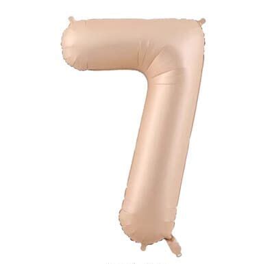 40 Number Foil Balloon Nude 7 Incl Helium PartyPerfect My