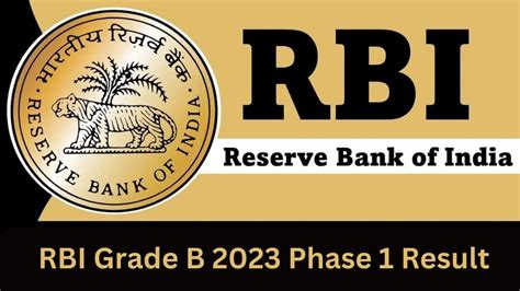 RBI Grade B 2023 Phase 1 Result Declared Rbi Org In Here S Official