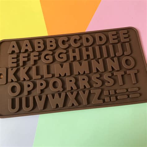 Mini Alphabet Mold Silicone Chocolate Mold 52 Cavities Etsy