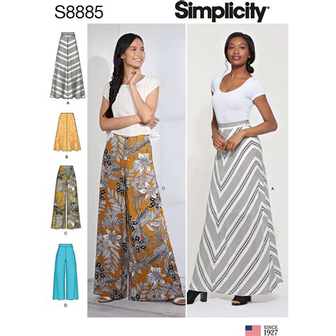 Simplicity Sewing Pattern S8885 Misses Skirt And Pants Remnant House