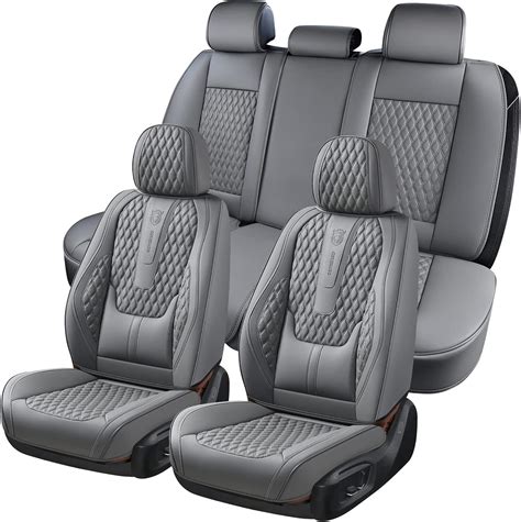 Coverado Car Seat Covers Full Set Nappa Leather Seat Covers For Car