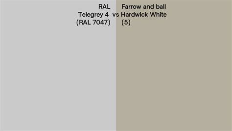 Ral Telegrey 4 Ral 7047 Vs Farrow And Ball Hardwick White 5 Side By