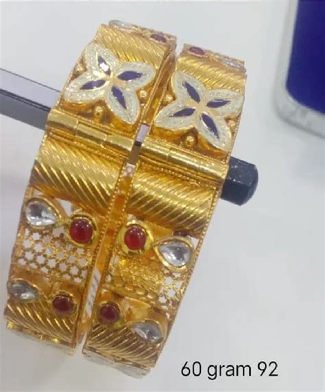 Golden Party Gold Plated Brass Bangles Size Mm At Rs Set In Mumbai