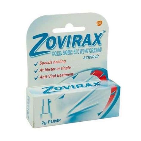 Zovirax 5 Cold Sore Cream Pump Glen Pharmacy