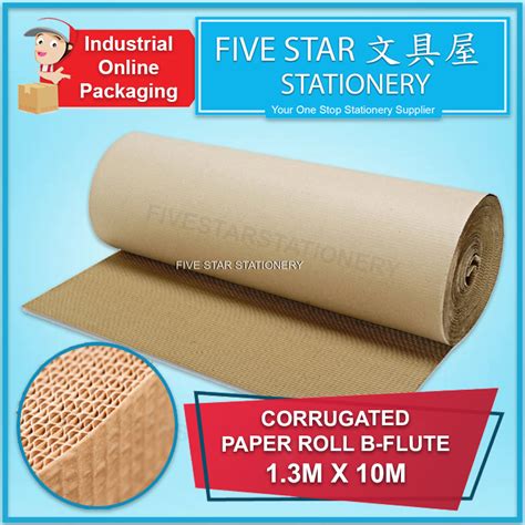 CORRUGATED PAPER ROLL B FLUTE 1 3M X 30kg KRAFT PAPER PACKAGING