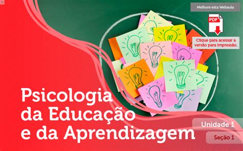 Psicologia Educacao Aprendizagem U1 S1 Psicologia Da Educação Exercicio