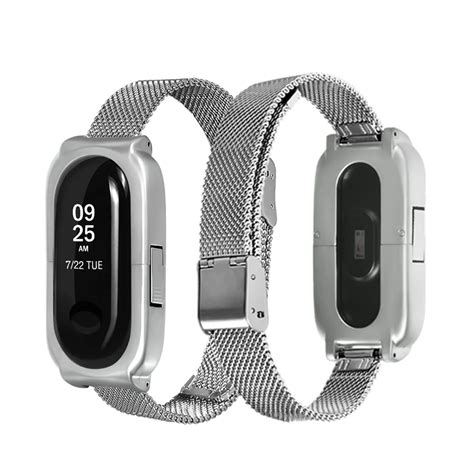 Newest Watchband Strap For Mi Metal Magnetic Loop Stainless Steel