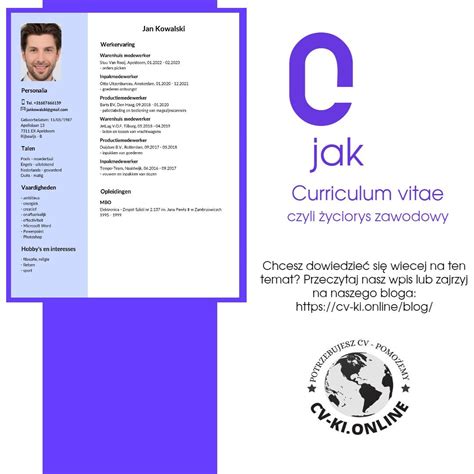 C Jak Curriculum Vitae Cv Po Holendersku I Angielsku