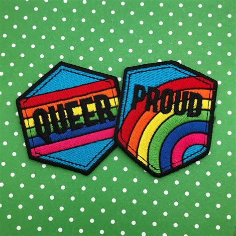 Queer Rainbow Iron On Patch Lgbtq Patch Queer Patch Etsy