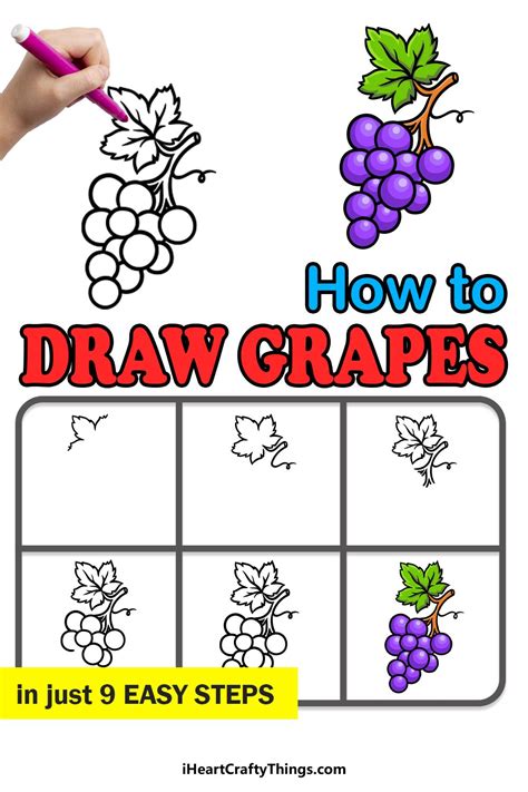 How To Draw Grapes A Step By Step Guide Drawing Lessons For Kids