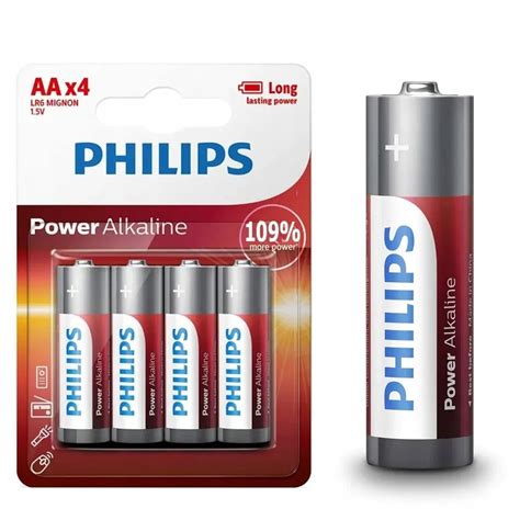 PHILIPS ALKALINE BATERIA ALKALICZNA AA LR6 R6 X4 Sklep Opinie Cena