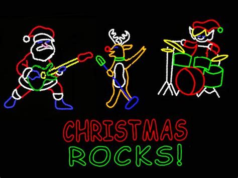 Santas Rock Band Led Santa Rock Vintage Christmas Decorations